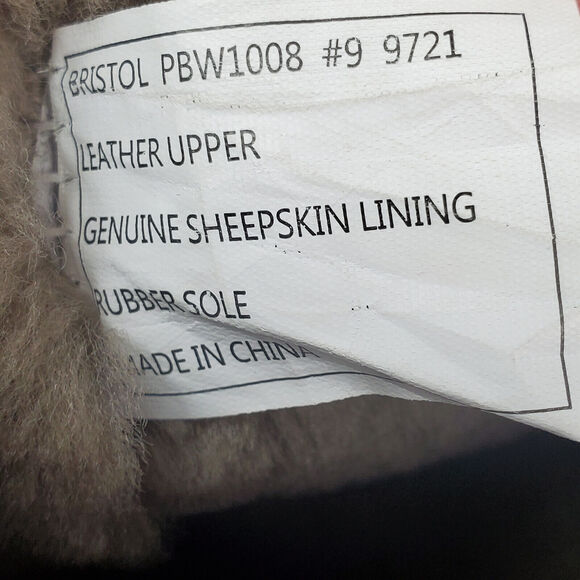 Abeo Boots Women's 9 Brown Suede Leather Bristol Shearling Lined Ankle Booties - Picture 12 of 12